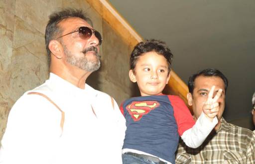 Sanjay Dutt along with his son Shahraan