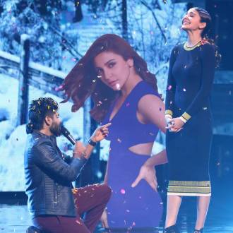 Anushka Sharma on the sets of Indian Idol 9