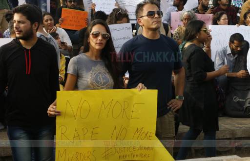 Celebs protest against Asifa gang rape and murder 