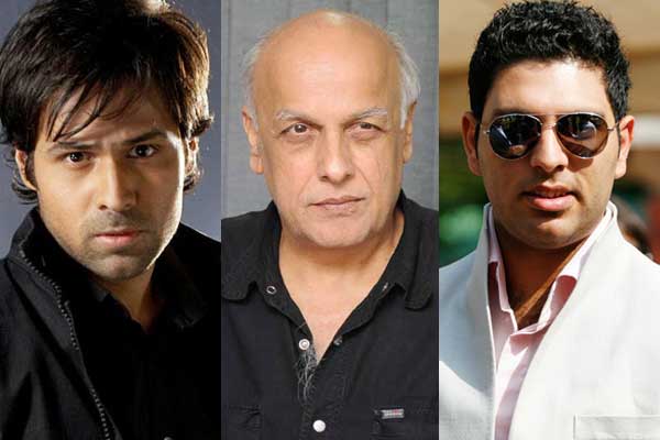 Emraan Hashmi, Mahesh Bhatt and Yuvraj Singh Emraan Hashmi, Mahesh Bhatt and Yuvraj Singh
