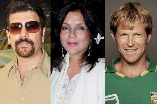 Aditya Pancholi, Zeenat Aman and Jonty Rhodes Aditya Pancholi, Zeenat Aman and Jonty Rhodes