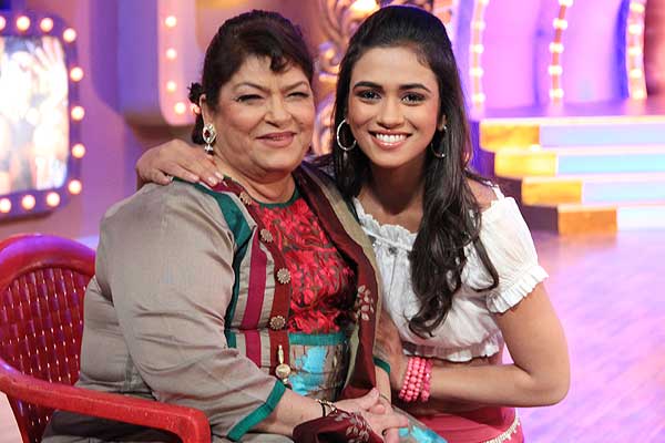 Prerna Wanvari with Saroj Khan Prerna Wanvari with Saroj Khan
