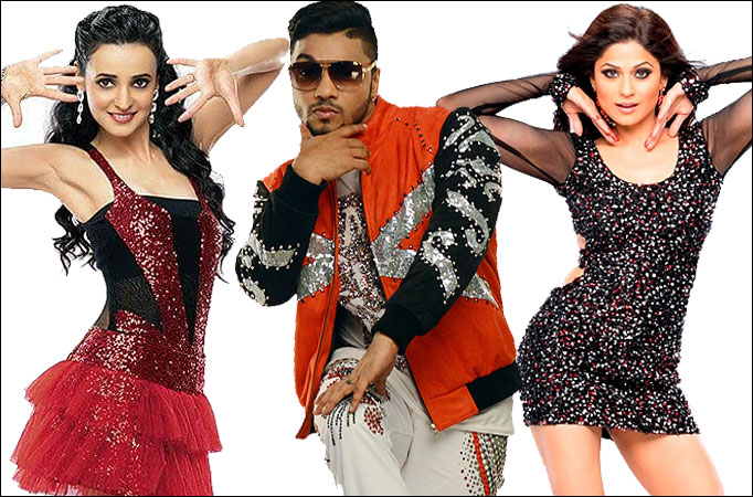 Sanaya Irani, Raftaar and Shamita Shetty Sanaya Irani, Raftaar and Shamita Shetty