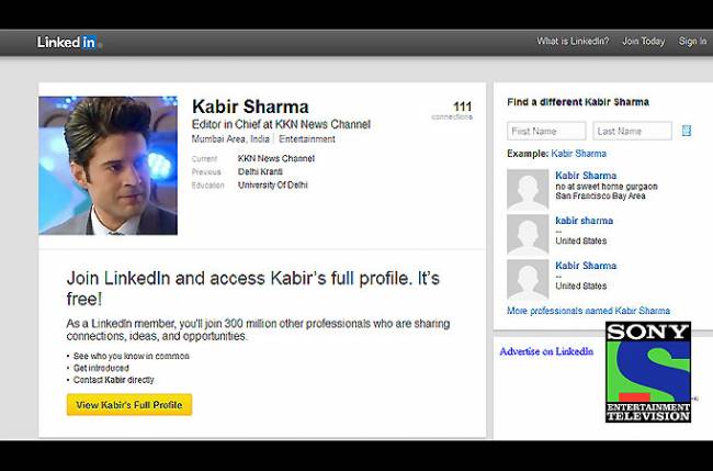Rajeev Khandelwal aka Kabir Sharma joins LinkedIn: Sony TV's unique marketing ploy  Rajeev