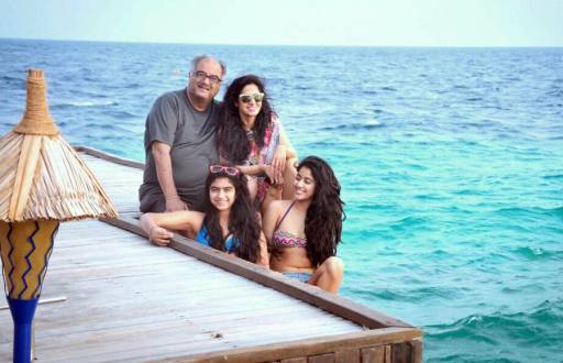 Boney Kapoor with Family