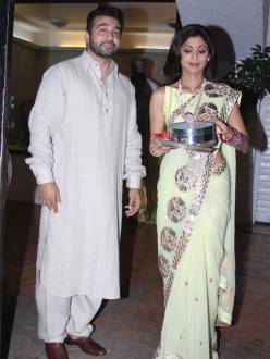 Raj Kundra with his wife Shilpa Shetty