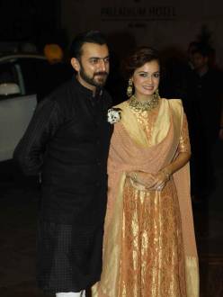 Dia Mirza along with her husband Sahil Sangha 