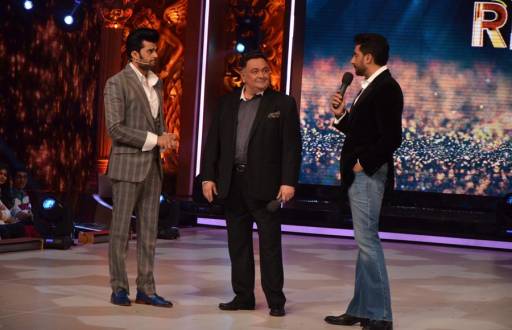 Manish Paul, Rishi Kapoor and Abhishek Bachchan
