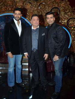 Abhishek Bachchan, Rishi Kapoor and Karan Johar