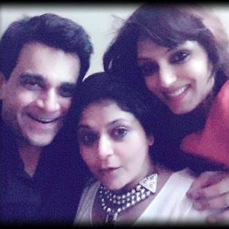 Anjali and Indraneel with Pragati Mehra