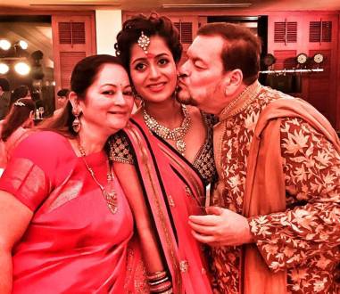 Rukmini Sahay with Neil's parents