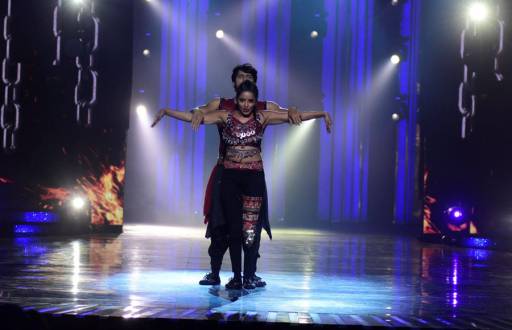 Wild Card contestants - Monalisa & Vikrant on the sets of Nach Baliye 8