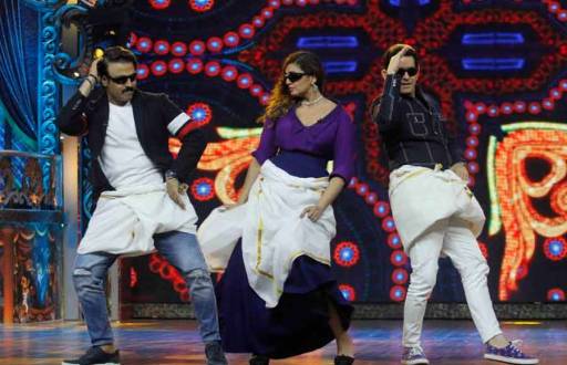 Vivek, Huma & Omung performs Lungi dance on India’s Best Dramebaaz 