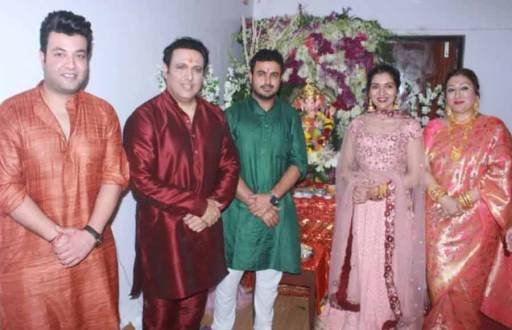 Varun and Abhishek join Govinda for his Ganesh Chaturthi celebrations