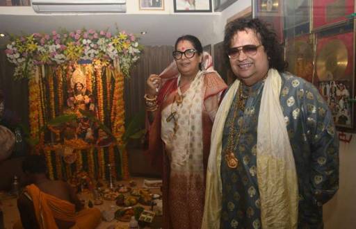 Bappi Lahiri hosted Lakshmi puja at his residence