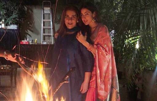 In pics: Sara Ali Khan celebrates Lohri with family and friends