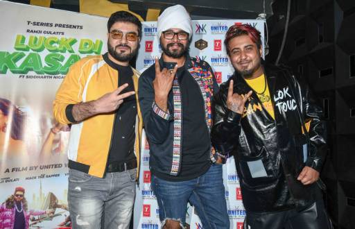 Vikram Nagi, Ramji Gualti with Rapper MAC 