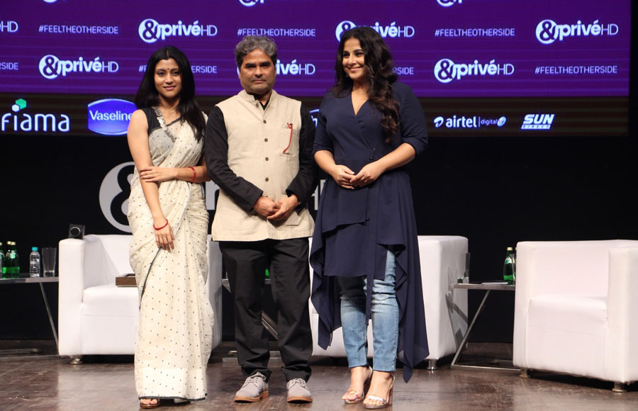 Konkona Sen Sharma, Vishal Bhardwaj and Vidya Balan at the launch 