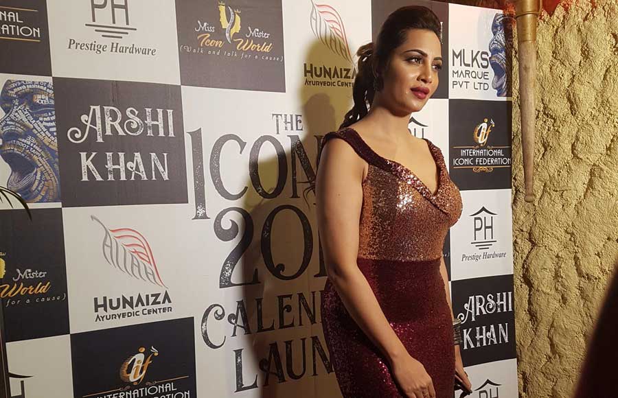 Arshi Khan unveils the calendar ‘2019 The Iconic Calender’