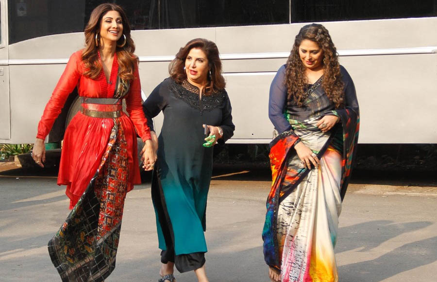 Shilpa Shetty Kundra & Farah Khan, & Geeta Kapur 