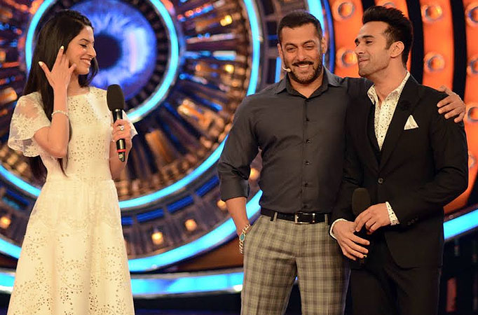 Pulkit Samrat and Divya Khosla Kumar with Salman Khan Pulkit Samrat and Divya Khosla Kumar with Salman Khan