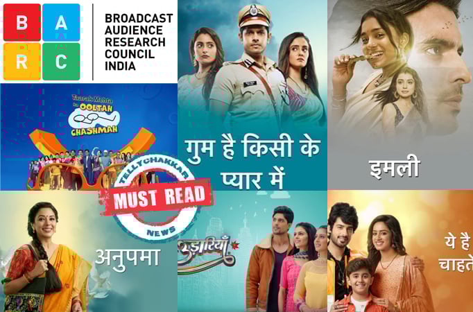 MUST READ! Taarak Mehta Ka Ooltah Chashmah sees a massive drop in TRP rating, Anupamaa tops the list, followed by Ghum Hai Kisi Key Pyaar Mein, Imlie, Udaariyan, and Yeh Hai Chahatein; Star Plus and Sony TV continue to rule fiction and non-fiction respec Taarak Mehta Ka Ooltah Chashmah