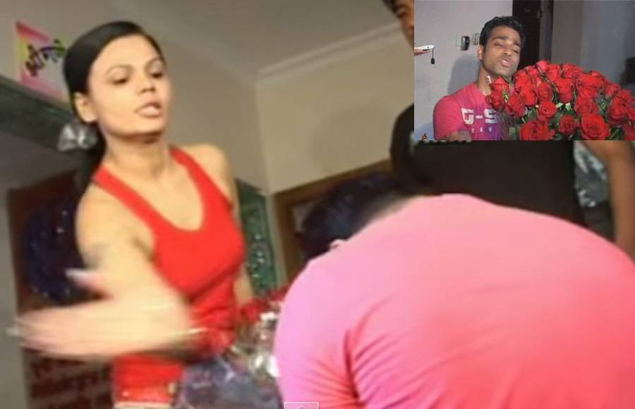 Controversy queen Rakhi Sawant once slapped her ex-boyfriend Abhishek Awasthi, who tried to seek her forgiveness on Valentine